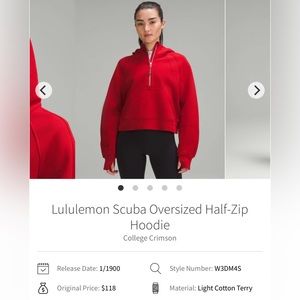 Lululemon Scuba Oversized Half-Zip Hoodie